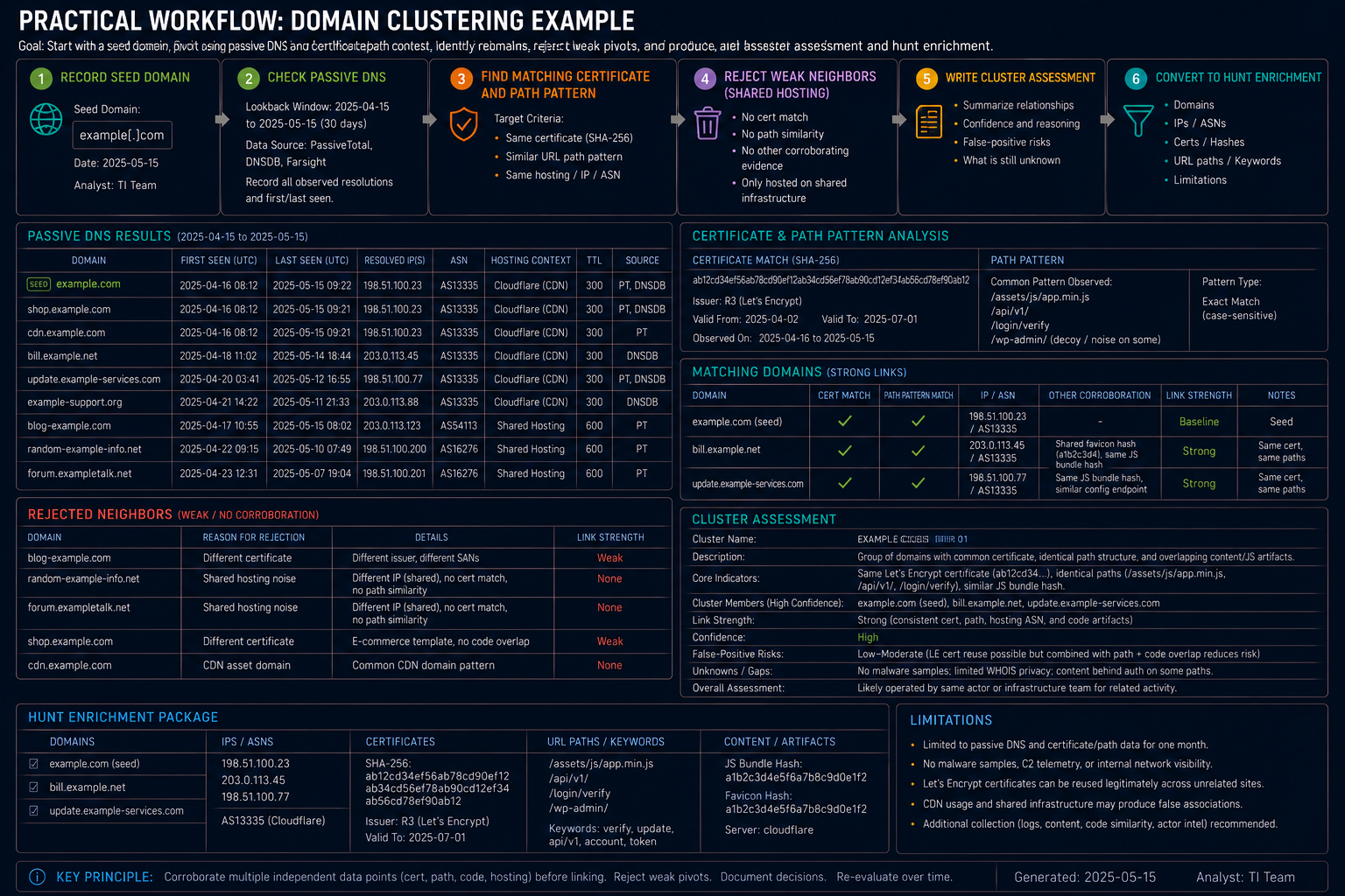 Practical Workflow: Domain Clustering Example