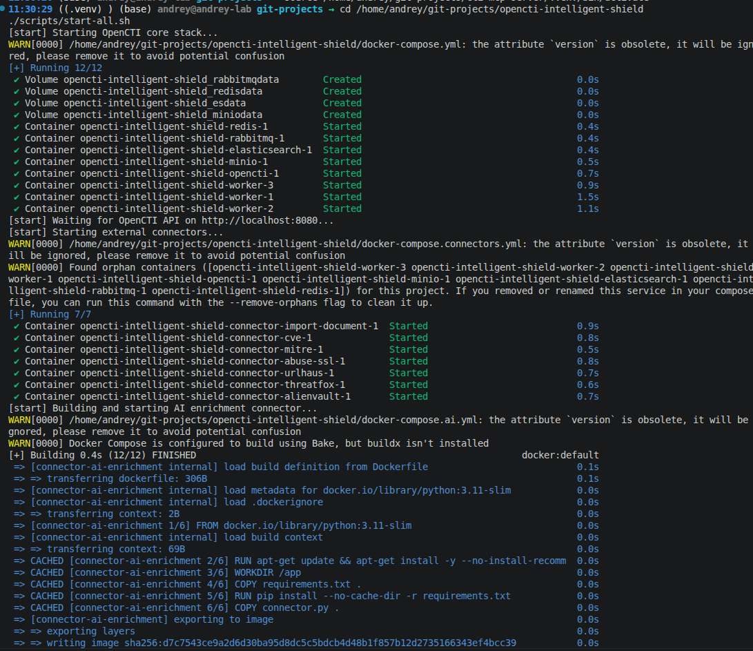 Step 10 — OpenCTI stack running